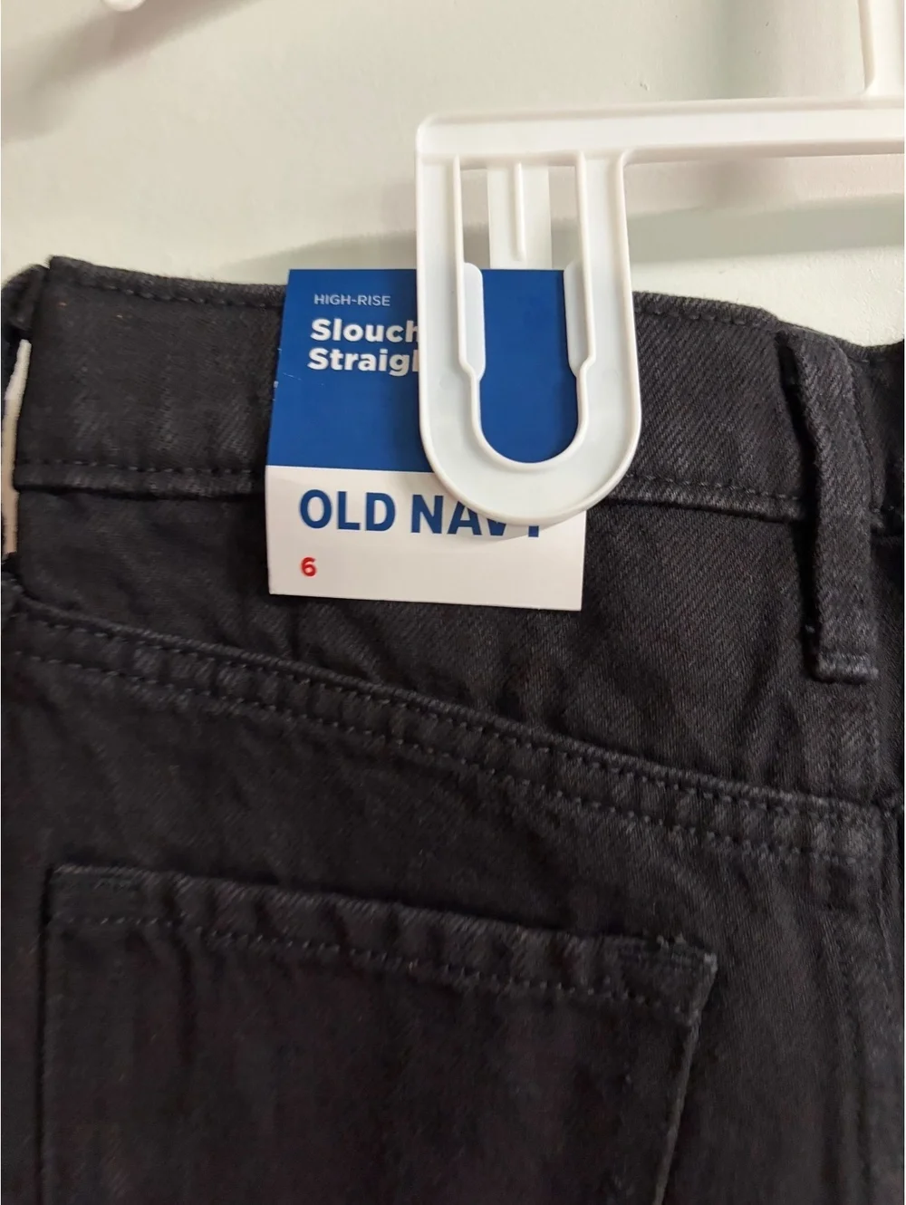 Girls, Old Navy, slouchy straight, high-rise jeans and black size 6